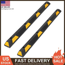 2 PCS Rubber Parking Curb 72" Heavy Duty Parking Lot Stopper Truck Floor Stopper
