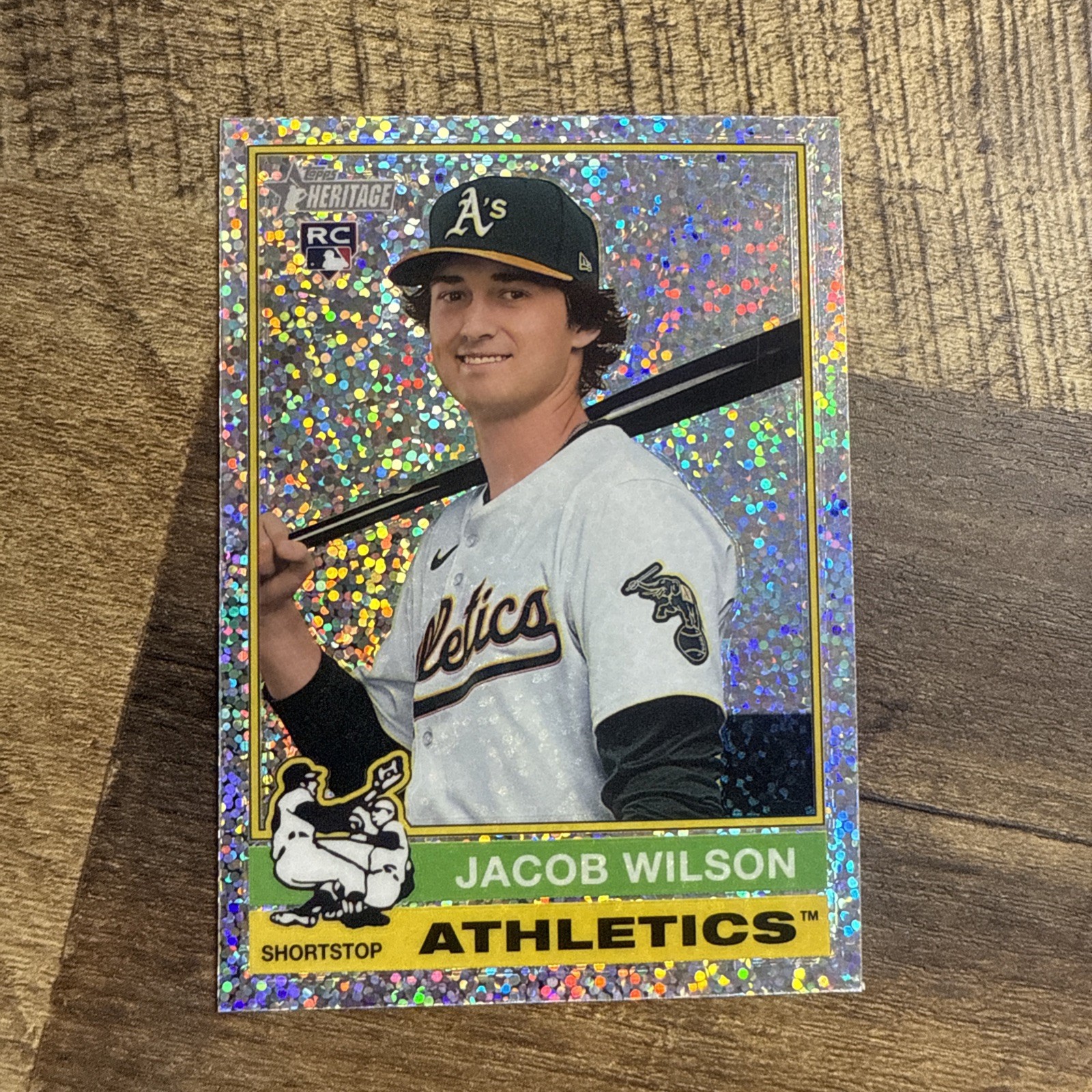 2025 Topps Heritage - Jacob Wilson #15 Chrome Silver Sparkle Refractor (RC)