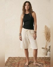 Free People / We The Free Palma Board Shorts Slouchy 10” Tofu Ivory XS New