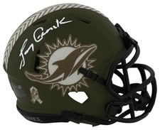 Larry Csonka Signed Miami Dolphins 2022 SALUTE Riddell Speed Mini Helmet -SS COA