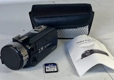 Digital Video Camera 2.7K HD 42.0MP Camcorder with 32GB Card, Case & Manual
