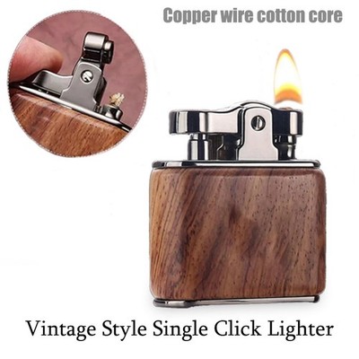 Vintage Style Single Click Lighter, Windproof Lighter tool Fuel Saving