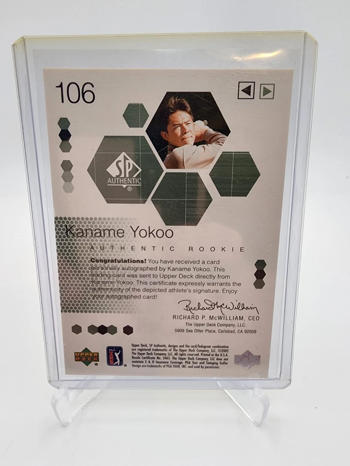 2002 SP Authentic Signature /1499 Kaname Yokoo #106 Rookie Auto RC - Image 2 of 2