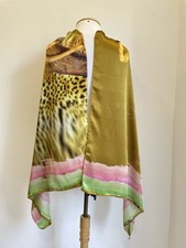 Class Roberto Cavalli Silk Scarf Leopard Jung...