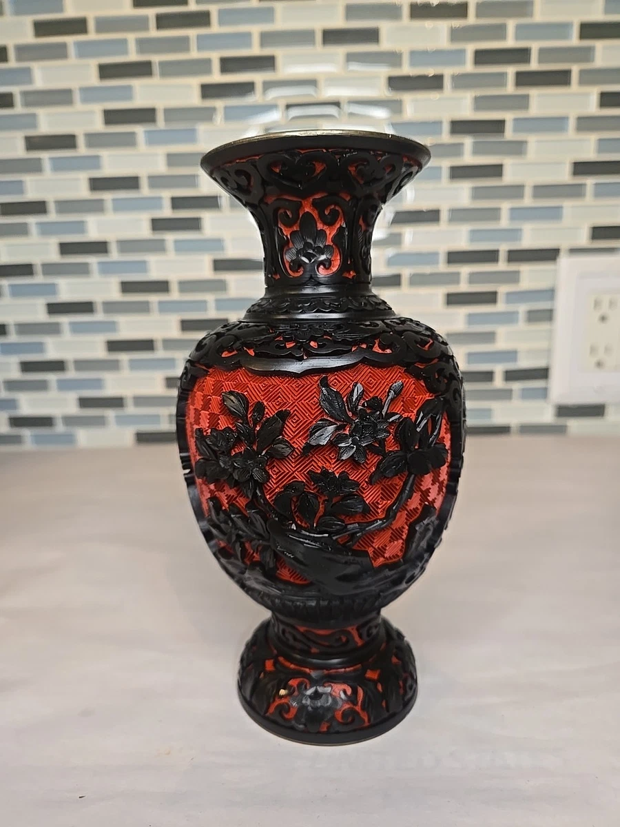 中国　缸豆紅釉　花瓶　V　9815A 中国 缸豆紅釉 花瓶 V 9815A 红色黄铜主中国古董花瓶|