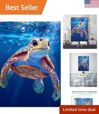 Relaxing Sea Turtle Diamond Art Kit for Adults  DIY 5D Diamond Painting 12x16