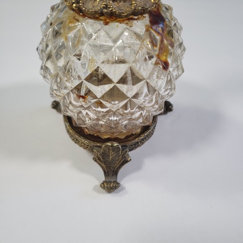 Vintage Matson Perfume Bottle K620 Bird Dogwood Footed Ormulu - Picture 12 of 21