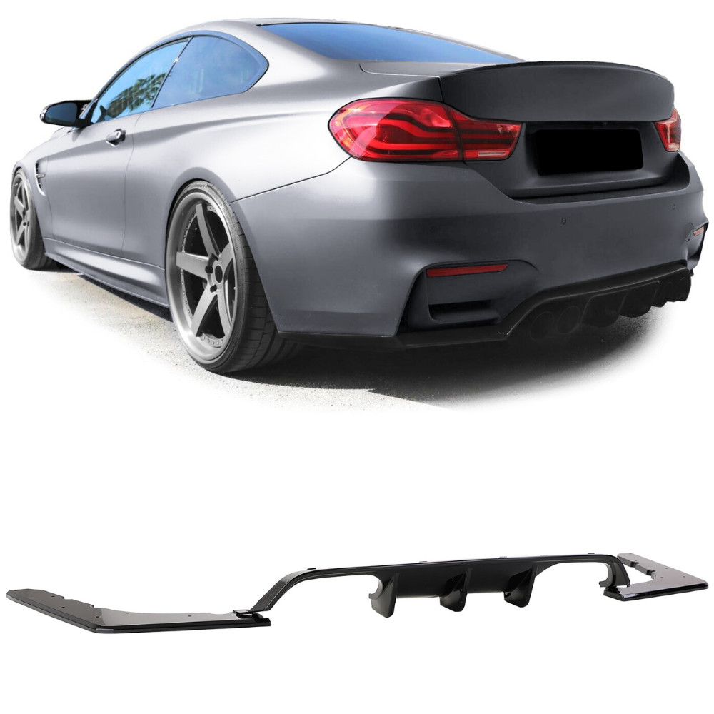 Diffuseur M Performance pour BMW M4 F82 F83 : Solution Style pour 4 Sorties d'Échappement