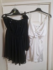 BNWT  2 Night Out Dresses. Missguided. Short. Size 12. Black, White