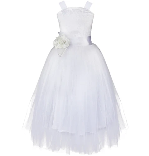 Flower Girl Dress Pageant Wedding Bridesmaid Formal Kids Party Princess Dresses - Picture 71 of 83