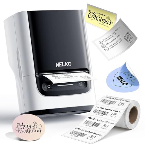 Bluetooth Label Maker with Thermal Printer and Portable Tape for Easy Labeling