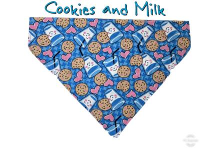 Cookies & Milk Dog Bandana Over the Collar bandana Dog collar bandana puppy 