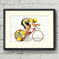 Greg LeMond - Tour de France 1989 - ADR - Bottecchia - Mavic -  Cycling Print
