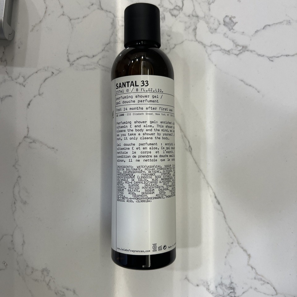 Le Labo Santal 33 Shower Gel 8oz/237ml Bottle NEW BOTTLE UNOPENED eBay