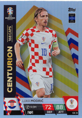 Topps Match Attax UEFA Euro 2024 Luka Modrić CC3 Centurion Fußball Karte