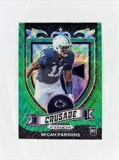 2021 Prizm Draft Picks Crusade GREEN WAVE PRIZM ROOKIE Micah Parsons Penn State