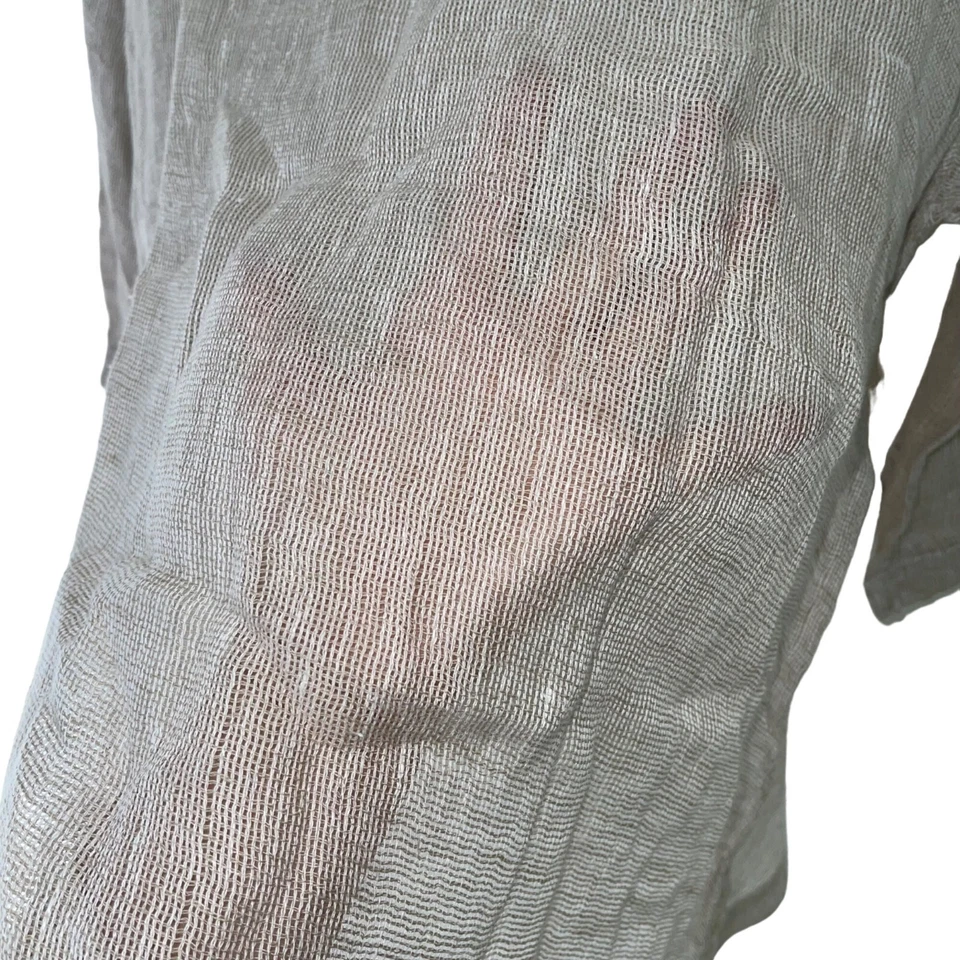 Top J.Jill Mujer Talla XL Gris Lagenlook Tejido Gasa Cuello Redondo Informal Nuevo Foto 4 de 4