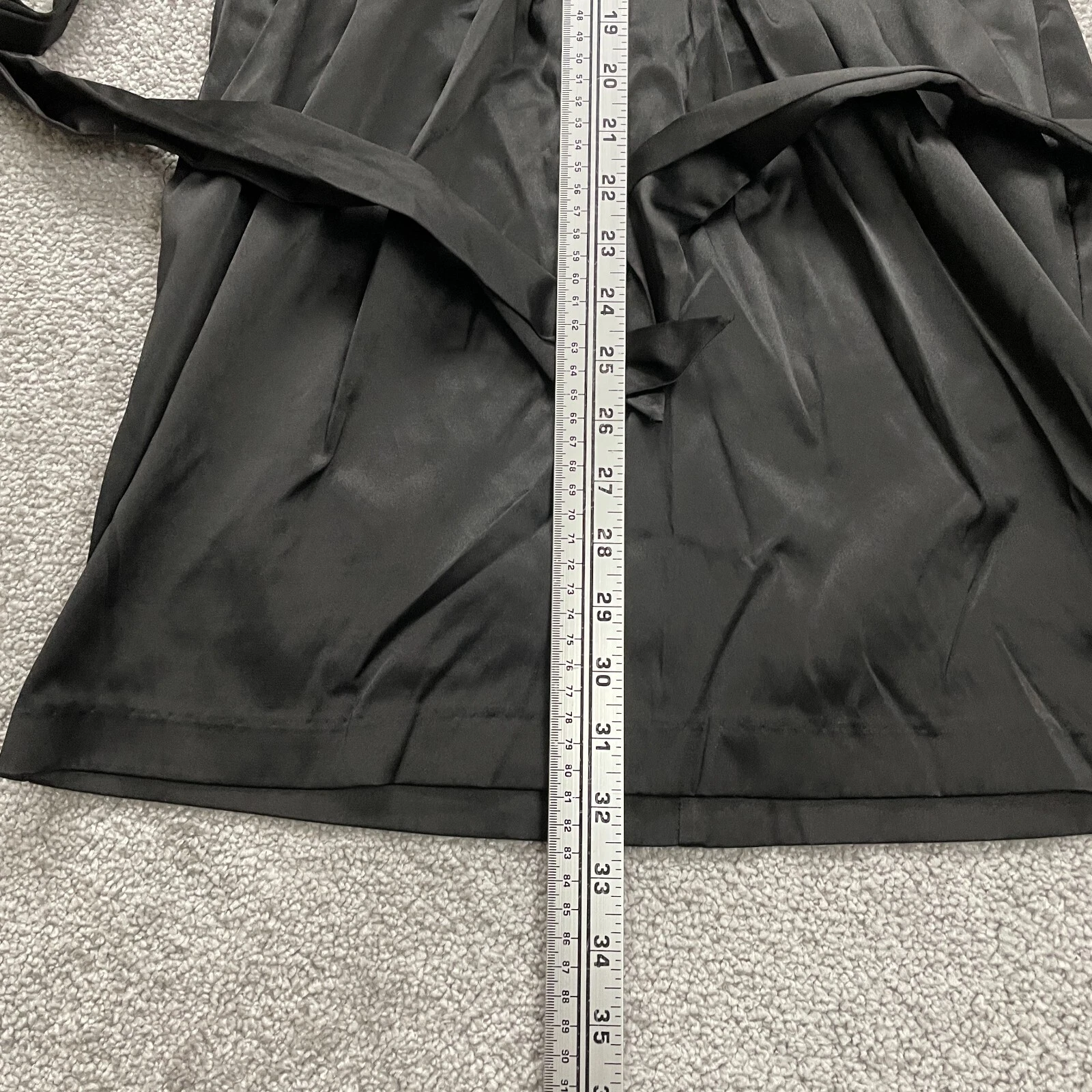 VETEMENTS Mind Code Mini Abito Raso Donna Piccolo Nero Halter Senza Schienale Pieghettato Sweetheart