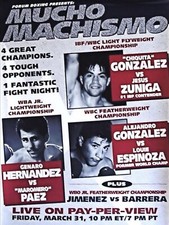 Original Genero Hernandez vs. Jorge Paez, Marco Barrera Boxing Fight Poster