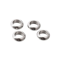 Stainless Steel large hole donut bead spacer 4mm hole 6X2mm shape 50 piece lot