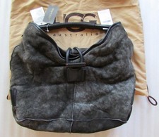 Ugg Collection Satchel Slouchy Bag Toscana Black Grey New $1250