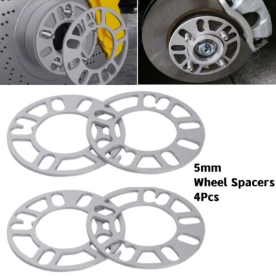 4Pcs Wheel Spacers 5mm Thick 4X100 4X114.3 5x105 5x115 5x114.3 5x120   Universal