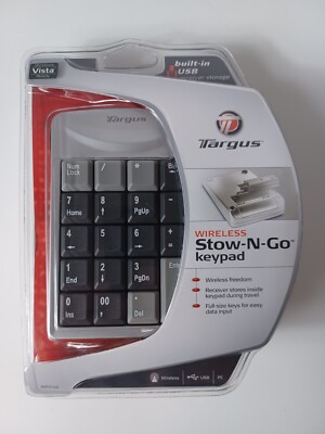 Targus Wireless Stow-n-Go Keypad AKP01US New Sealed Free Ship