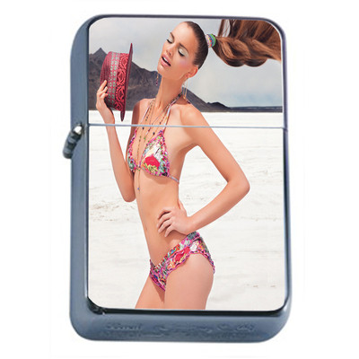 Cabo San Lucas Pin Up Girls D10 Flip Top Oil Lighter Wind Resistant Flame 