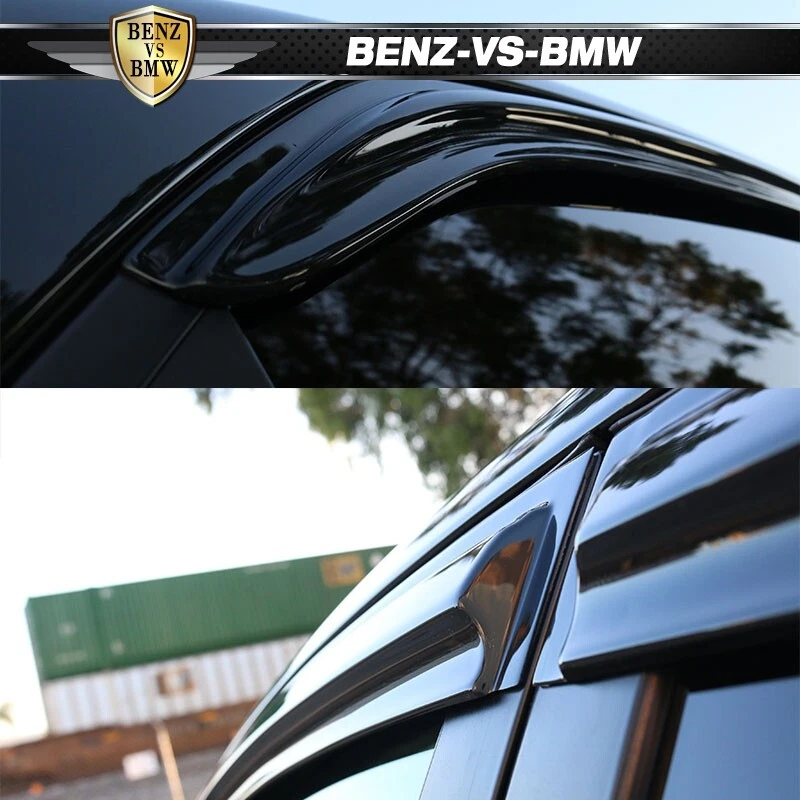 Fits 09-13 Kia Forte Sedan Mugen Style Window Visors Rain Guard Acrylic - Image 2 of 4