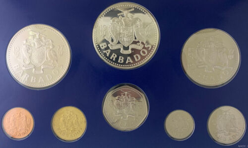 1977 Barbados SILVER Proof Set - Picture 1 of 3