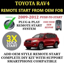 Remote Starter Kit for 2009-2012 TOYOTA RAV4 PUSH TO START PLUG & PLAY 3X LOCK