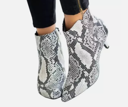 Womens Ankle Boots Low Mid Kitten Heel Work OL Pointed Toe Booties Shoes Size~ - Picture 20 of 23