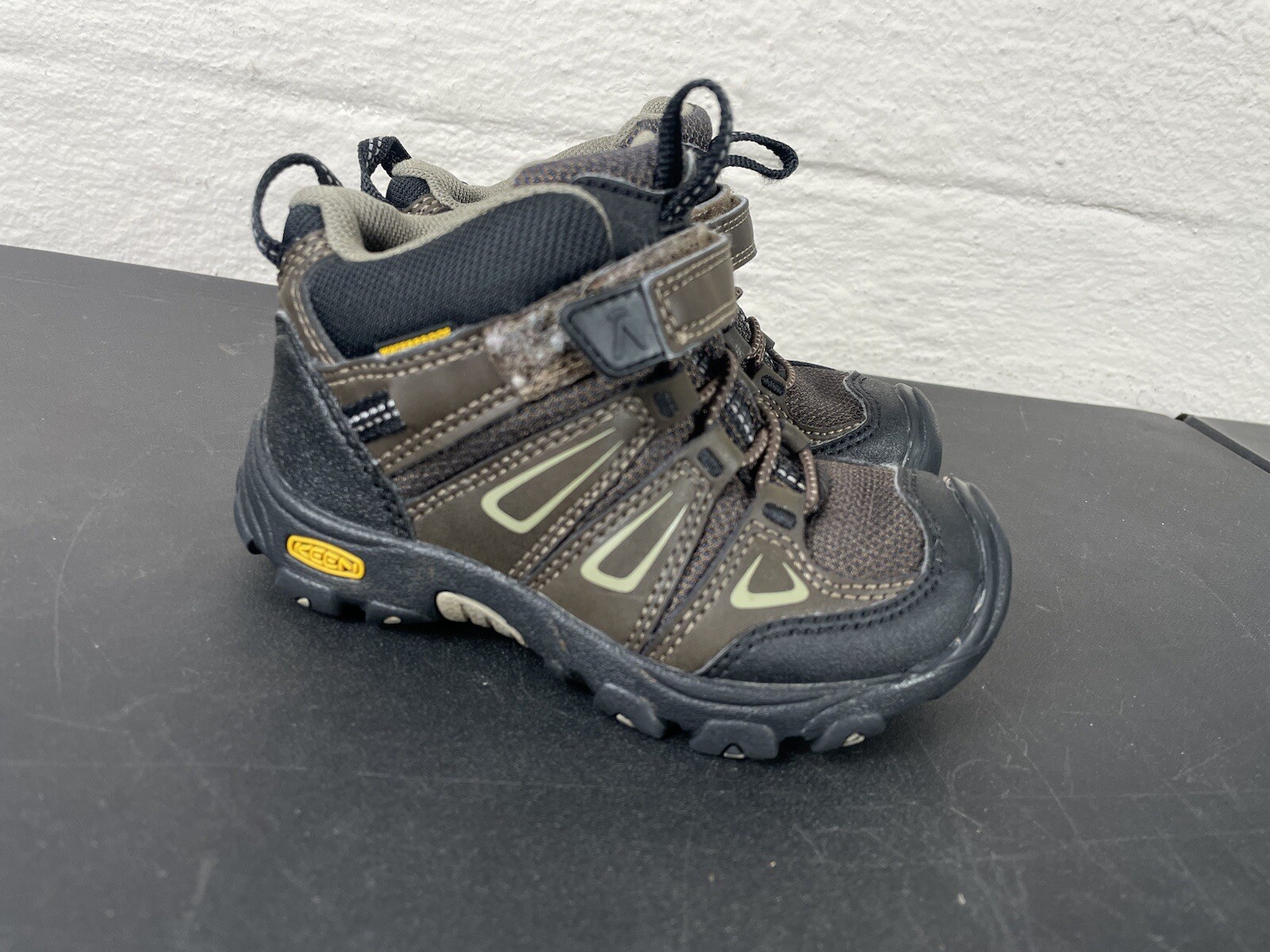 Stivali impermeabili Keen bambino taglia 8 pelle marrone pizzo escursionismo