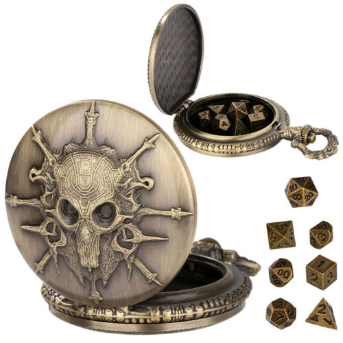 7pcs Metal DND Dice Set Polyhedral Dices Dungeons and Dragons with Pocket Case - Picture 7 of 17