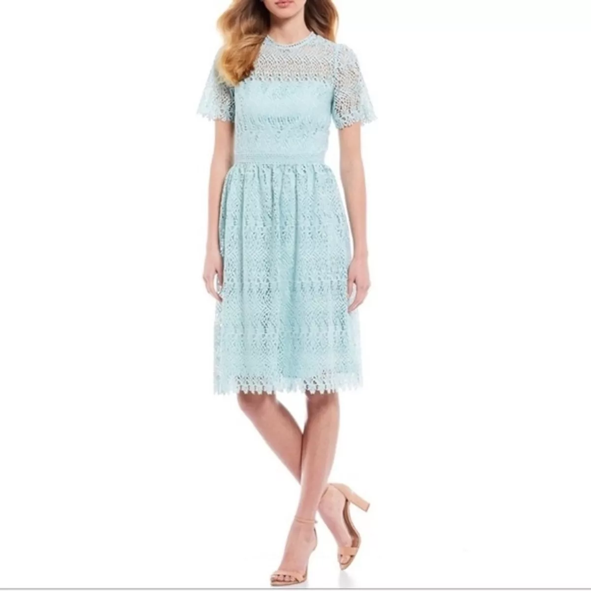 Antonio melani blue lace dress hot sale