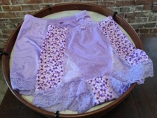 Rhonda Shear Set of 2 Flower Power Purple Mesh Dot Pin-Up High Waist Panties New