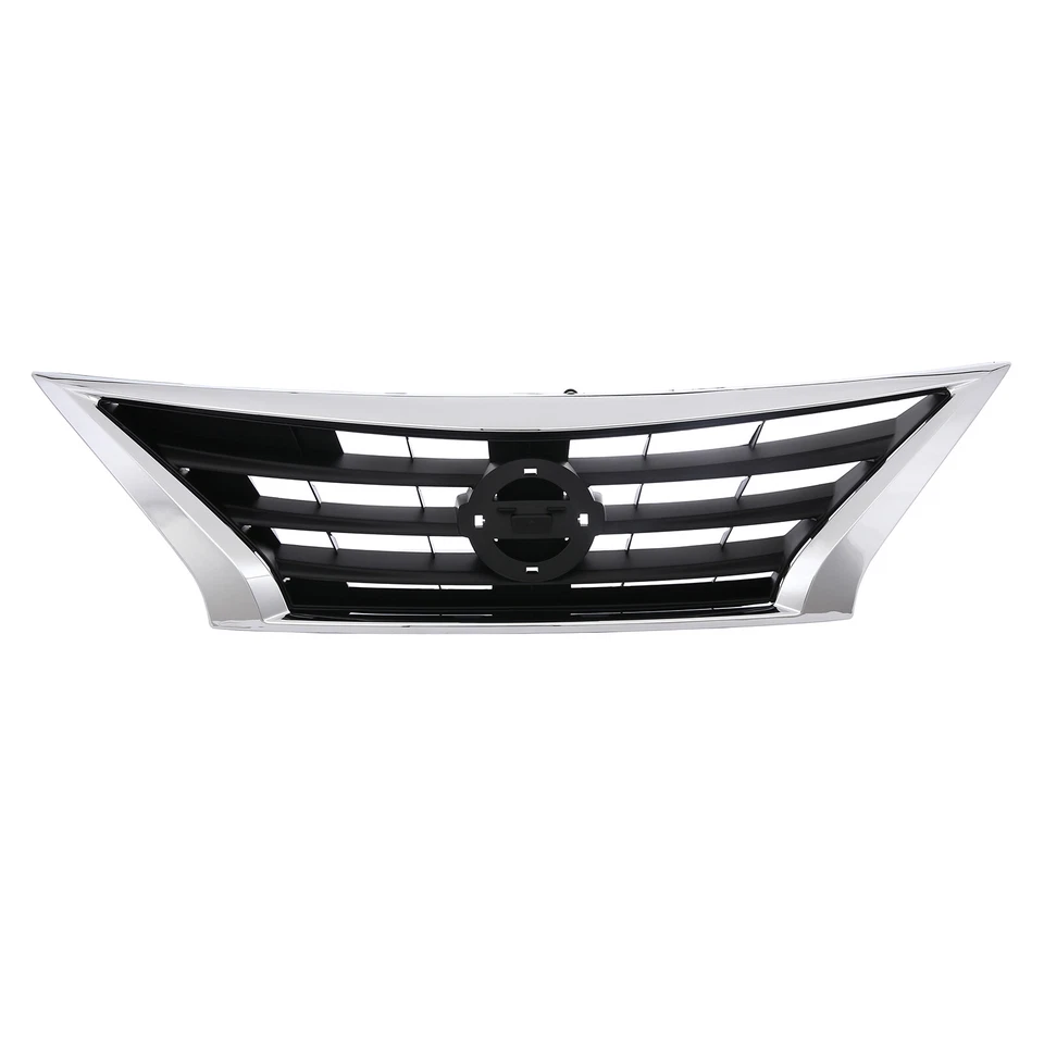 For Nissan Versa 2015 2016 2017 2018 2019 Front Upper Grille Grill W/Chrome Trim Foto 2 de 4