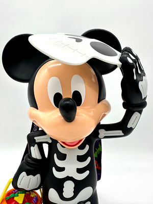 Disney Parks Halloween Popcorn Bucket Skeleton Mickey Mouse Glow