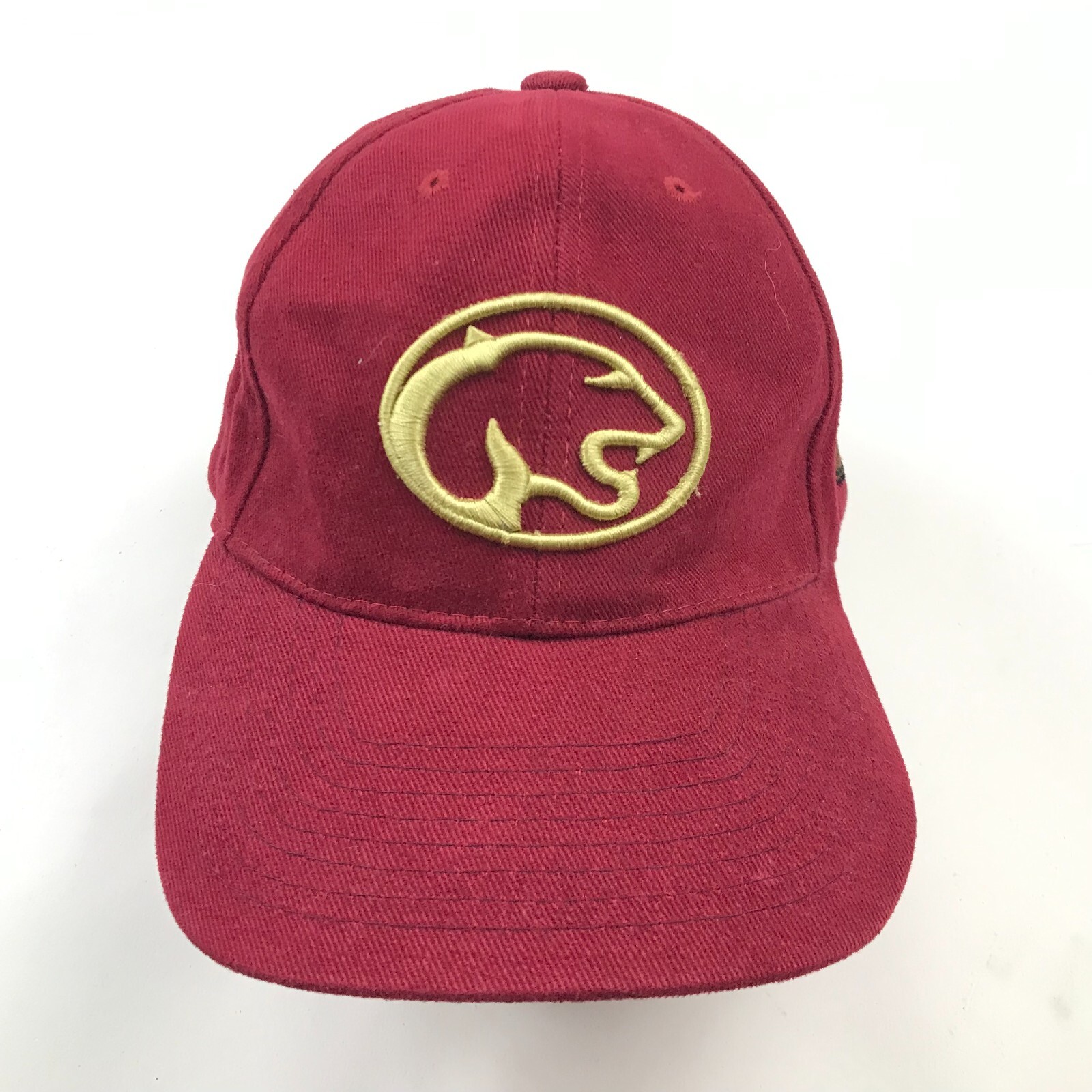 Cougars Hat Cap Strapback Red Yellow Football Emb… - image 1