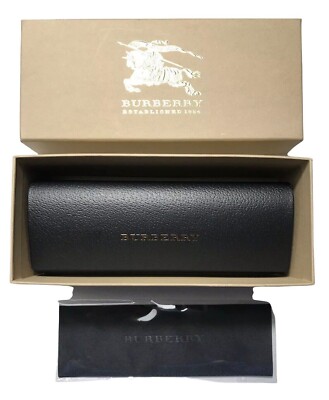 【美品】BURBERRY　ケース Brand New Authentic Burberry Eyeglass Case Black LWH 16X5.5X3 cm