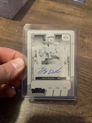 Zach Wilson 1/1 Printing Plate Auto 2021 Panini Contenders Draft Picks