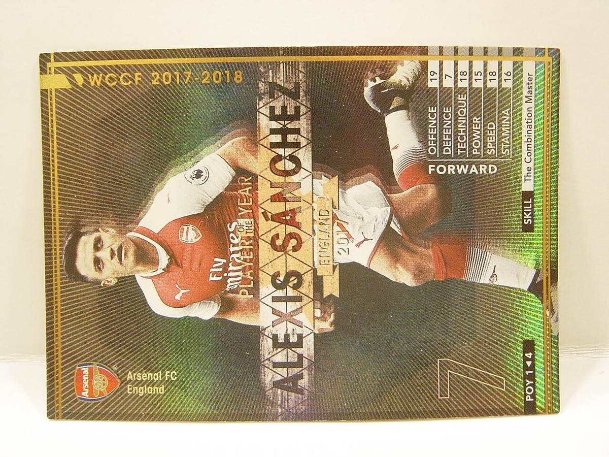 ☆サッカー日本代表メモリアルボックス☆パニーニ☆激レア☆ Panini WCCF 2017-18 POY Alexis Sanchez 1988 Chile Arsenal FC