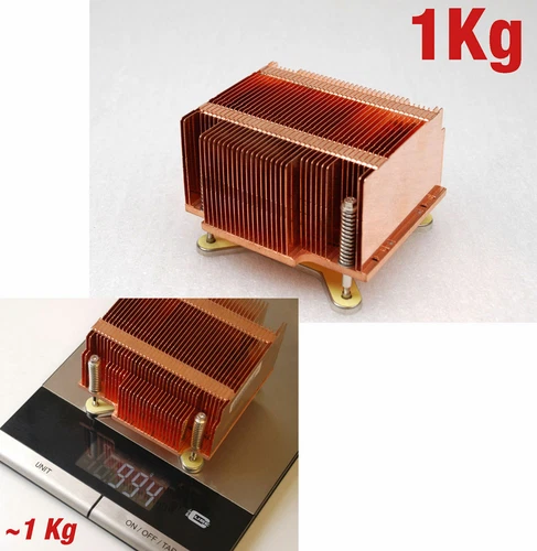 KUPFERKÜHLER MASSIV PASSIV 1Kg KÜHLER COOPER COOLER INTEL SOCKET 775 S77 #E50