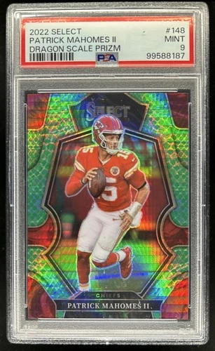 2022 Select Patrick Mahomes II Dragon Scale Prizm Premier Level #/89 PSA 9