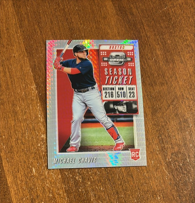 Michael Chavis 2019 Contenders Ticket Hyper Prizm Rookie Dodgers Red Sox /299 RC