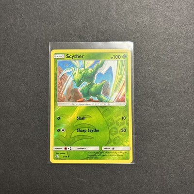 Scyther 5/68 Uncommon Hidden Fates Pokemon Reverse Holo Near Mint