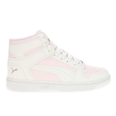 PUMA Rebound Layup Rcl Shine High Top  Womens Pink, White Sneakers Casual Shoes