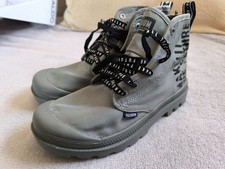 NEW Palladium gray boots shoes women teenager size 36 modern canvas gift idea