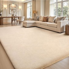 Extra Large Rugs Short Pile Soft Fluffy Anti-Slip Mat Living Room Bedroom Carpet