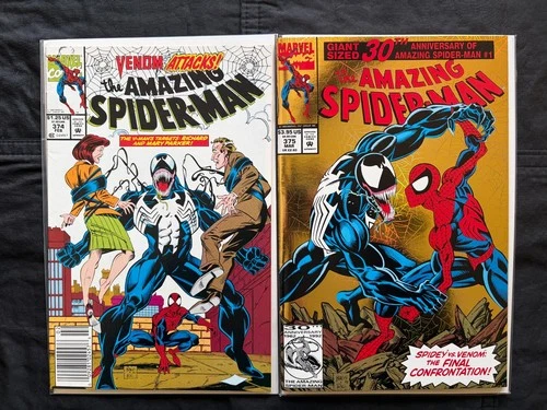 Amazing Spider-Man 374-375 Venom 30th Anniversary foil NM lot of 2